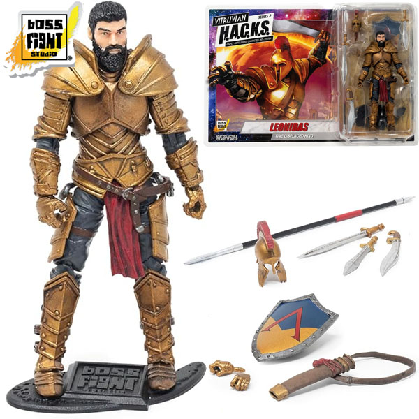 Boss Fight Studio Vitruvian H.A.C.K.S. Leonidas Version 3 Time Displaced King 1:18 Scale Action Figure